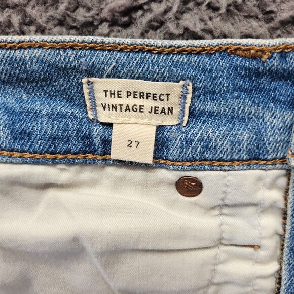 Madewell Jeans Women Size 27 Blue Denim Distressed The‎ Perfect Vintage Jean - Picture 7 of 10